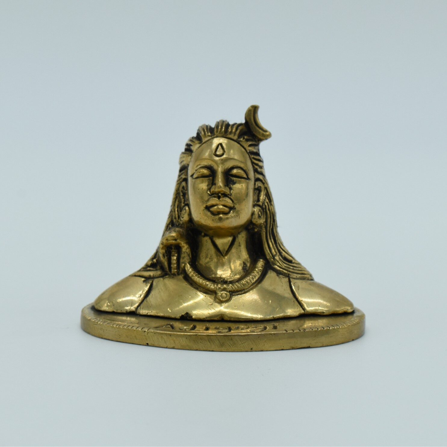 Handcrafted Brass Adiyogi Shiva Bust Statue | Vastu Mahadev Meditation Murti for Home Temple, Office Desk, Spiritual Decor, Sawan Gift & Mahashivratri Puja - Image 2