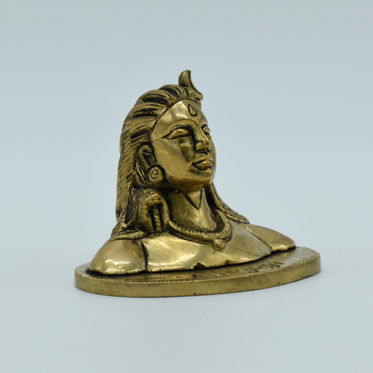 Handcrafted Brass Adiyogi Shiva Bust Statue | Vastu Mahadev Meditation Murti for Home Temple, Office Desk, Spiritual Decor, Sawan Gift & Mahashivratri Puja - Image 3