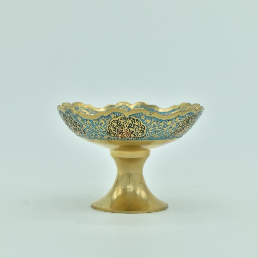 Turquoise Majesty Brass Bowl-Dry Fruit Bowl - Image 2