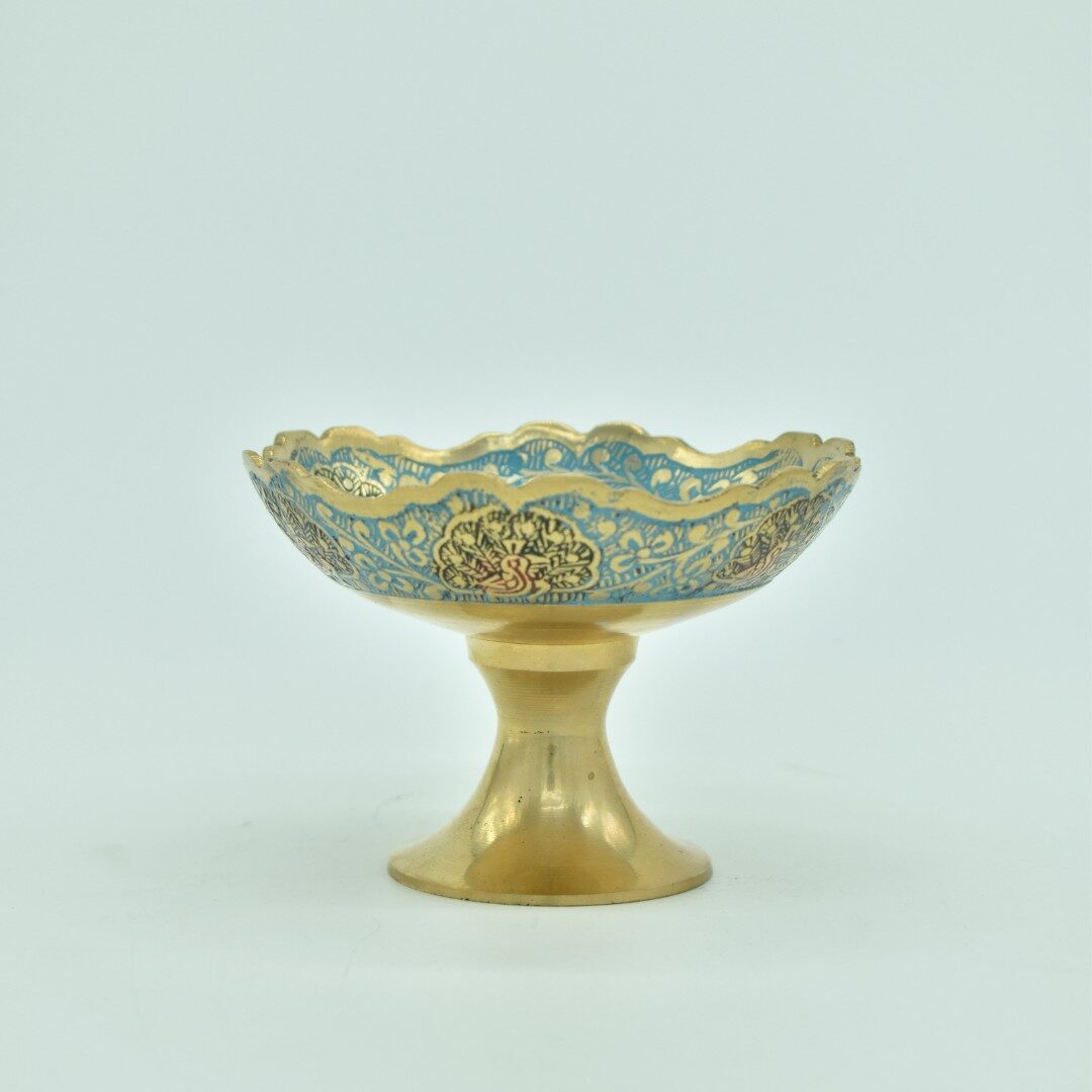 Turquoise Majesty Brass Bowl-Dry Fruit Bowl - Image 3