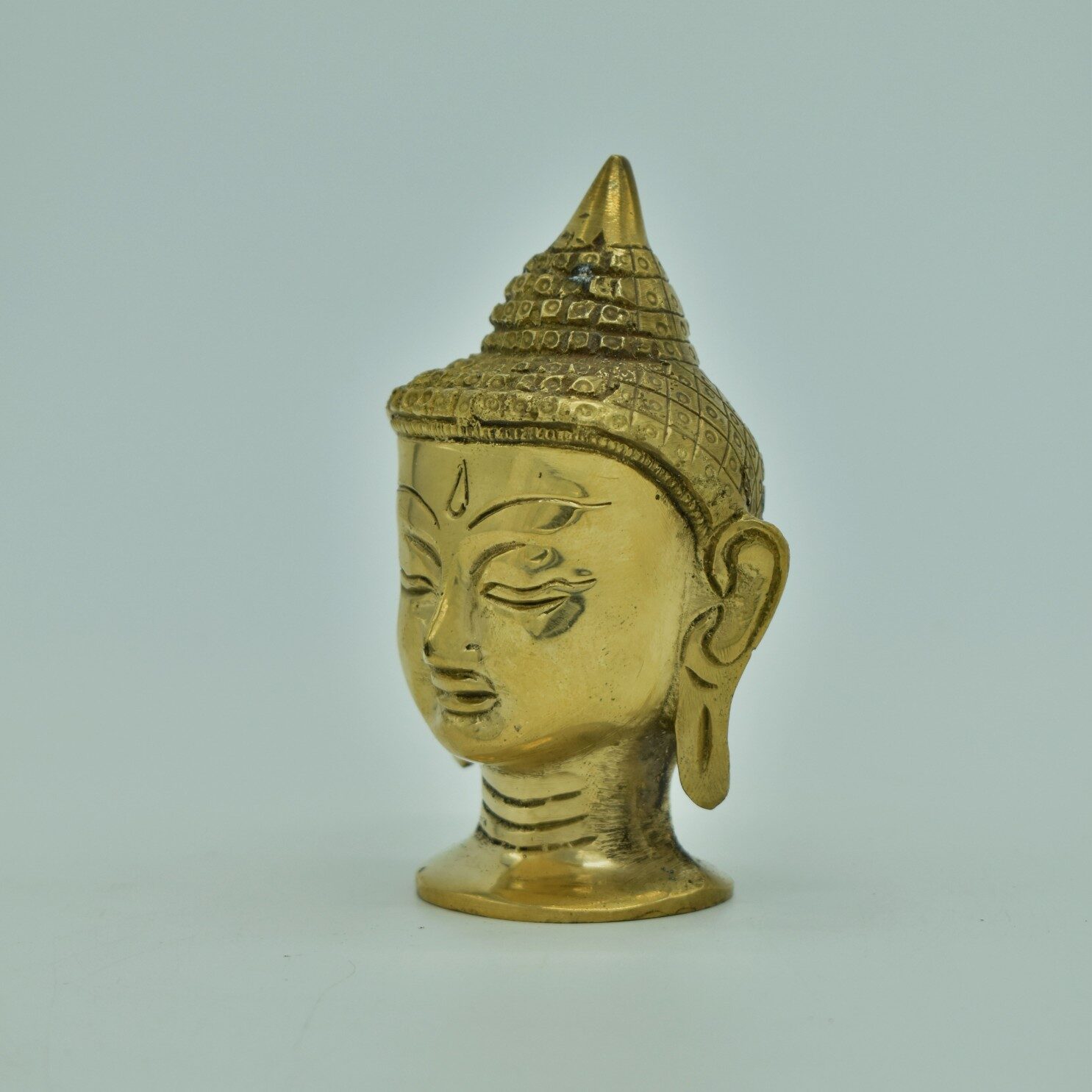 Handcrafted Brass Buddha Head Statue | Feng Shui Vastu Serenity Face Idol for Home Decor, Meditation Room, Zen Office Desk, Peace, Calm & Spiritual Gifting - Image 2
