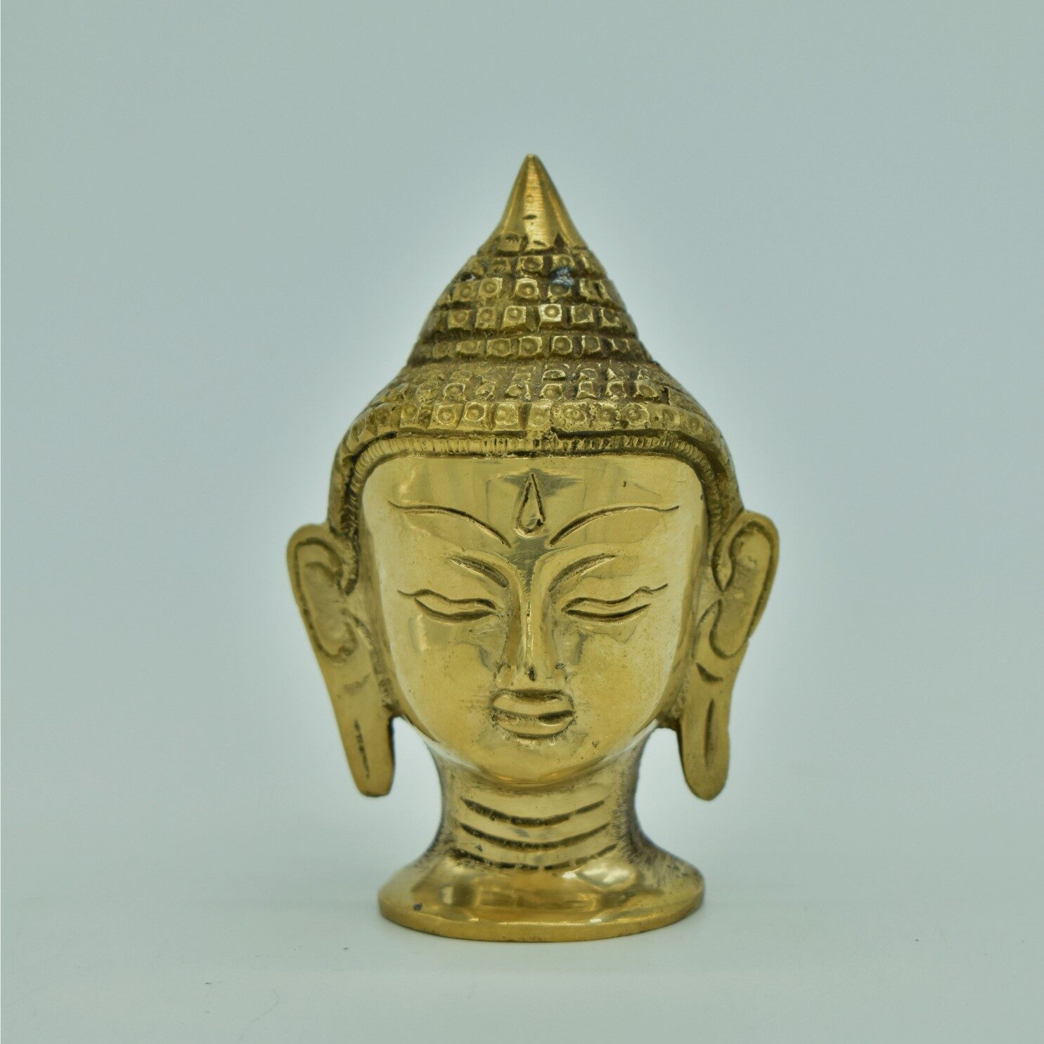 Handcrafted Brass Buddha Head Statue | Feng Shui Vastu Serenity Face Idol for Home Decor, Meditation Room, Zen Office Desk, Peace, Calm & Spiritual Gifting - Image 3
