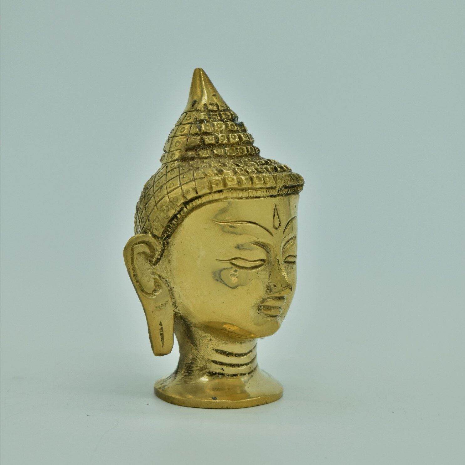 Handcrafted Brass Buddha Head Statue | Feng Shui Vastu Serenity Face Idol for Home Decor, Meditation Room, Zen Office Desk, Peace, Calm & Spiritual Gifting - Image 4