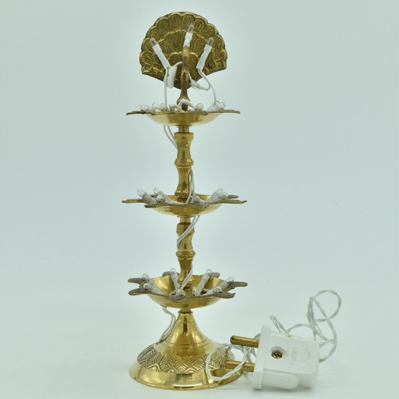 Three Layer Brass Bulb Lamp - Image 4