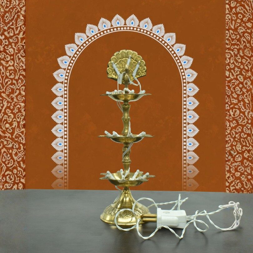 Three Layer Brass Bulb Lamp