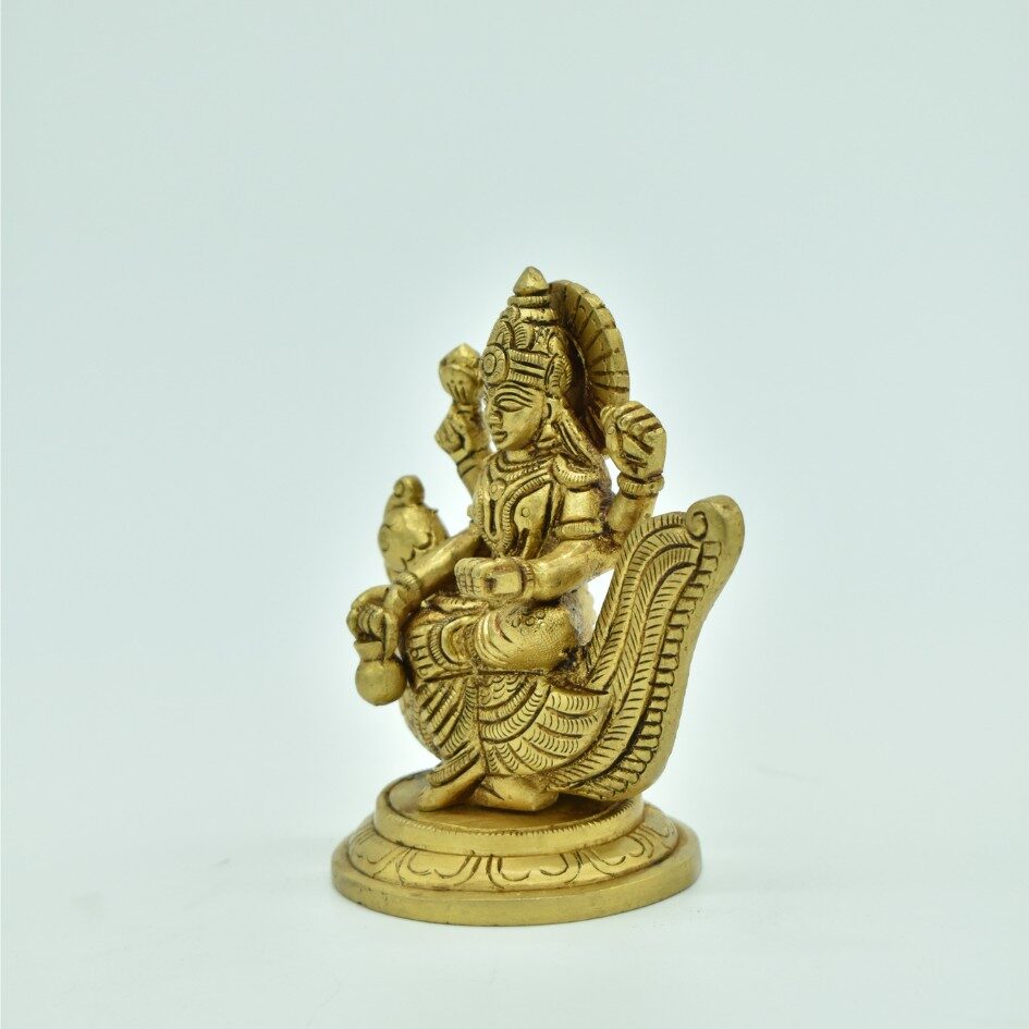 Handcrafted Brass Saraswati Idol on Swan | Vastu Goddess of Wisdom & Arts Murti for Home Temple, Study Room, Basant Panchami Puja & Academic Gifting - Image 2