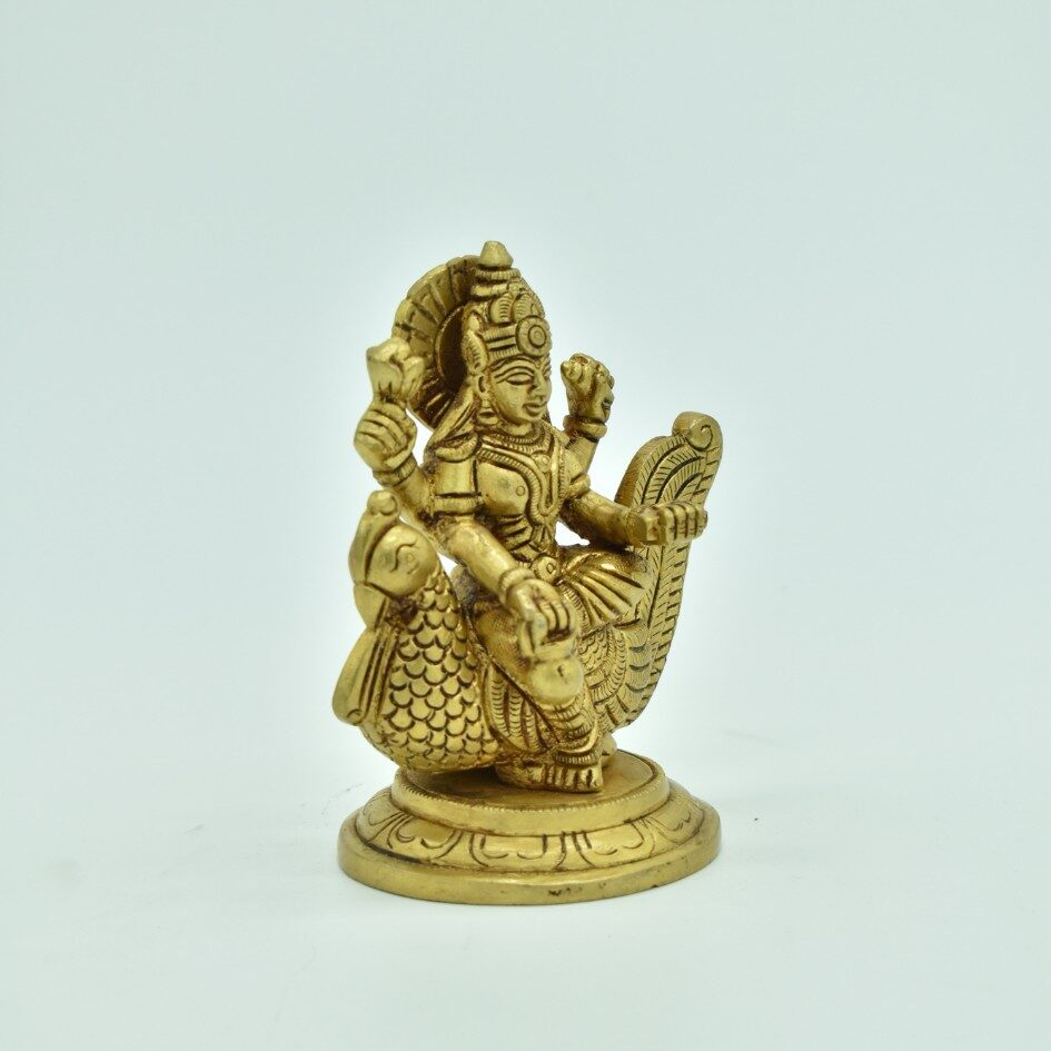 Handcrafted Brass Saraswati Idol on Swan | Vastu Goddess of Wisdom & Arts Murti for Home Temple, Study Room, Basant Panchami Puja & Academic Gifting - Image 3