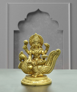 Handcrafted Brass Saraswati Idol on Swan | Vastu Goddess of Wisdom & Arts Murti for Home Temple, Study Room, Basant Panchami Puja & Academic Gifting