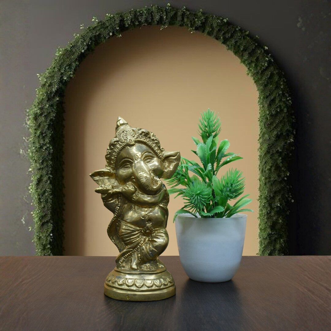 Majestic Brass Murli Ganesha