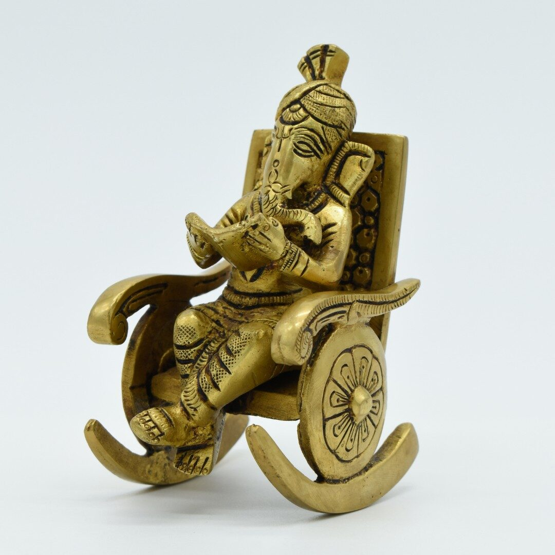 Majestic Seated Ganesh Artifact - Image 2