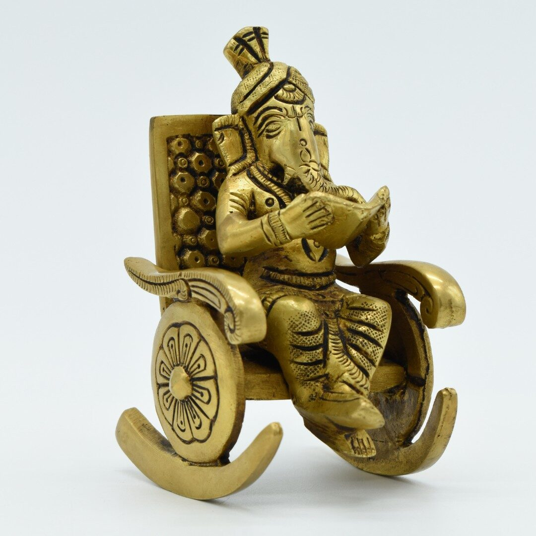 Majestic Seated Ganesh Artifact - Image 3