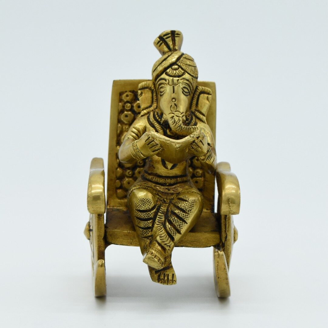Majestic Seated Ganesh Artifact - Image 4