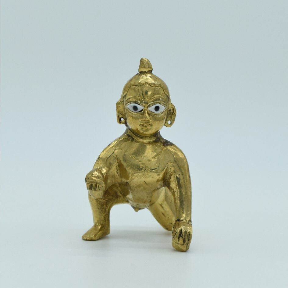 Opulent Brass Laddu Gopal - Image 2