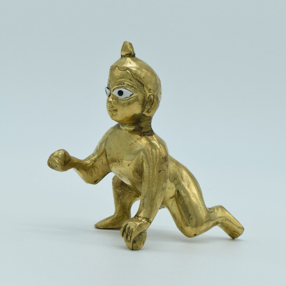 Opulent Brass Laddu Gopal - Image 3