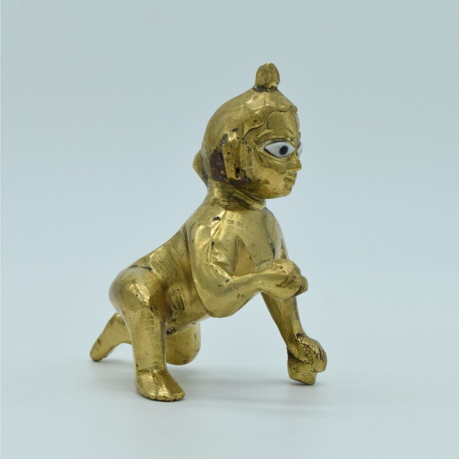 Opulent Brass Laddu Gopal - Image 4