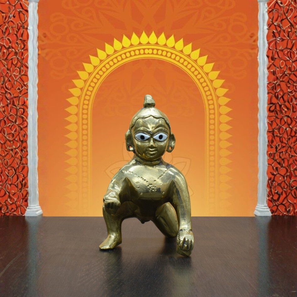 Opulent Brass Laddu Gopal