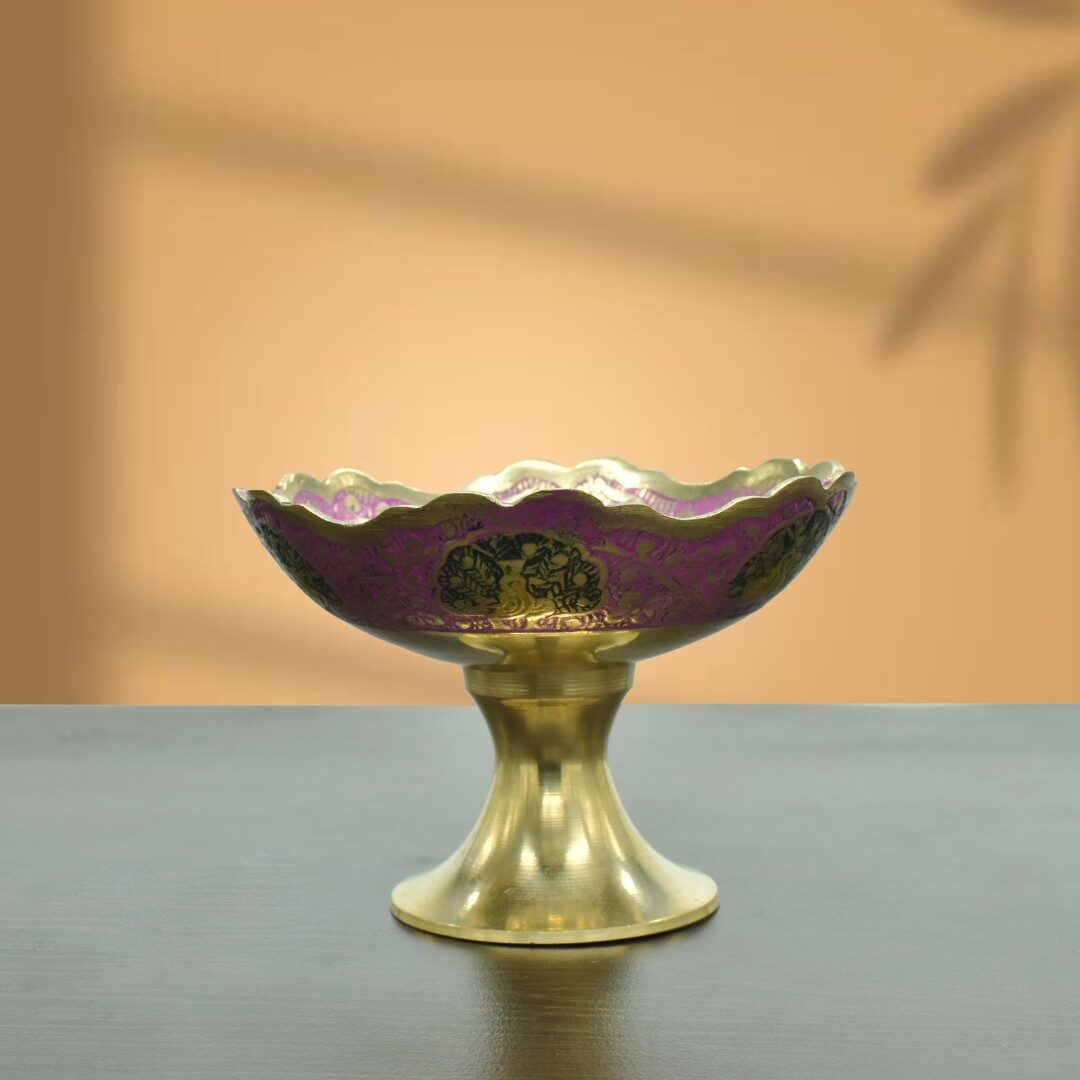 Regal Peacock Elegance Bowl - Dry Fruit Bowl