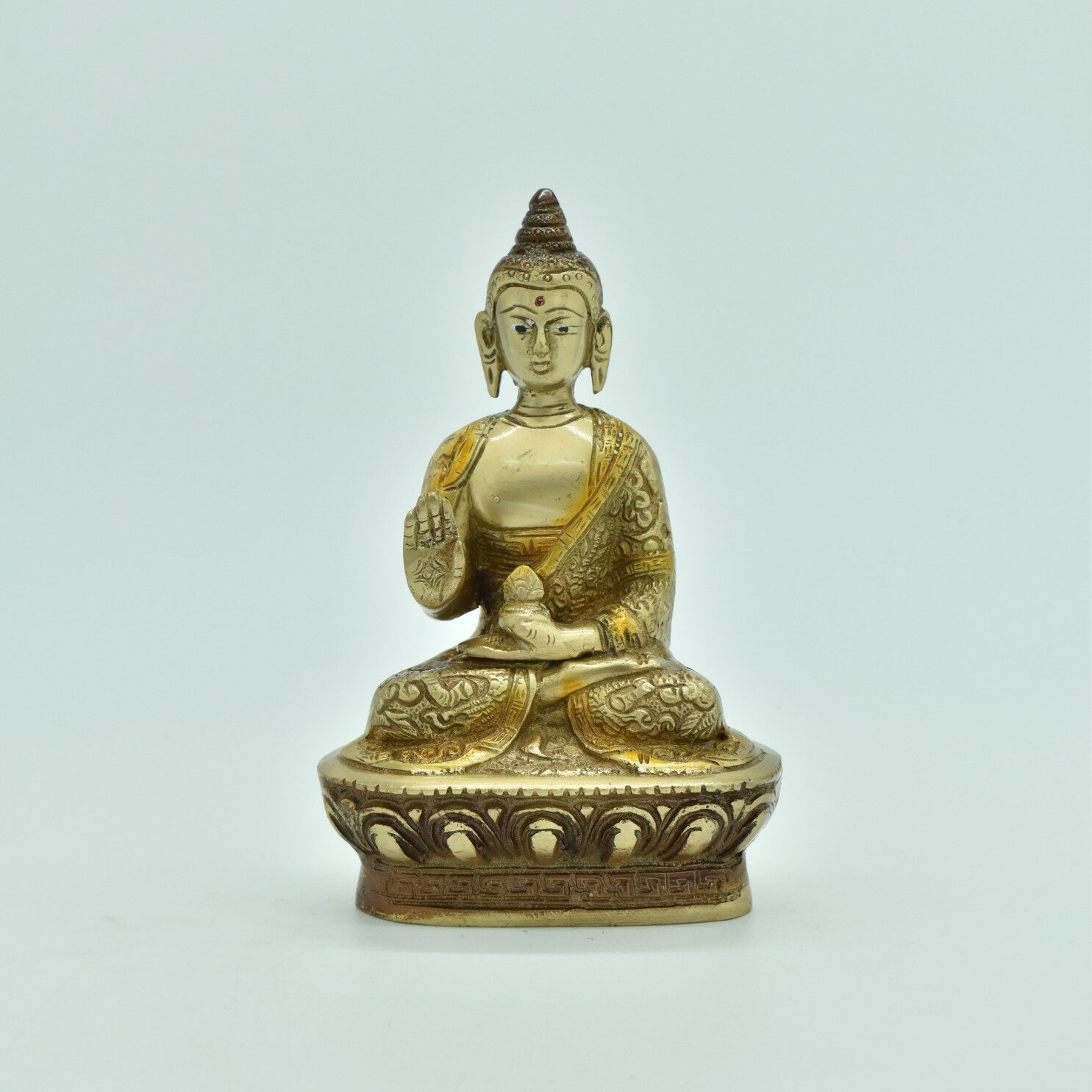 Meditating Buddha Ji Brass Idol | Buddh Ji Metal Statue | Lord Budhha Sculpture | for Home, Office, Puja | Religious Figurines | Decorative Murti Gift Showpiece - Image 2