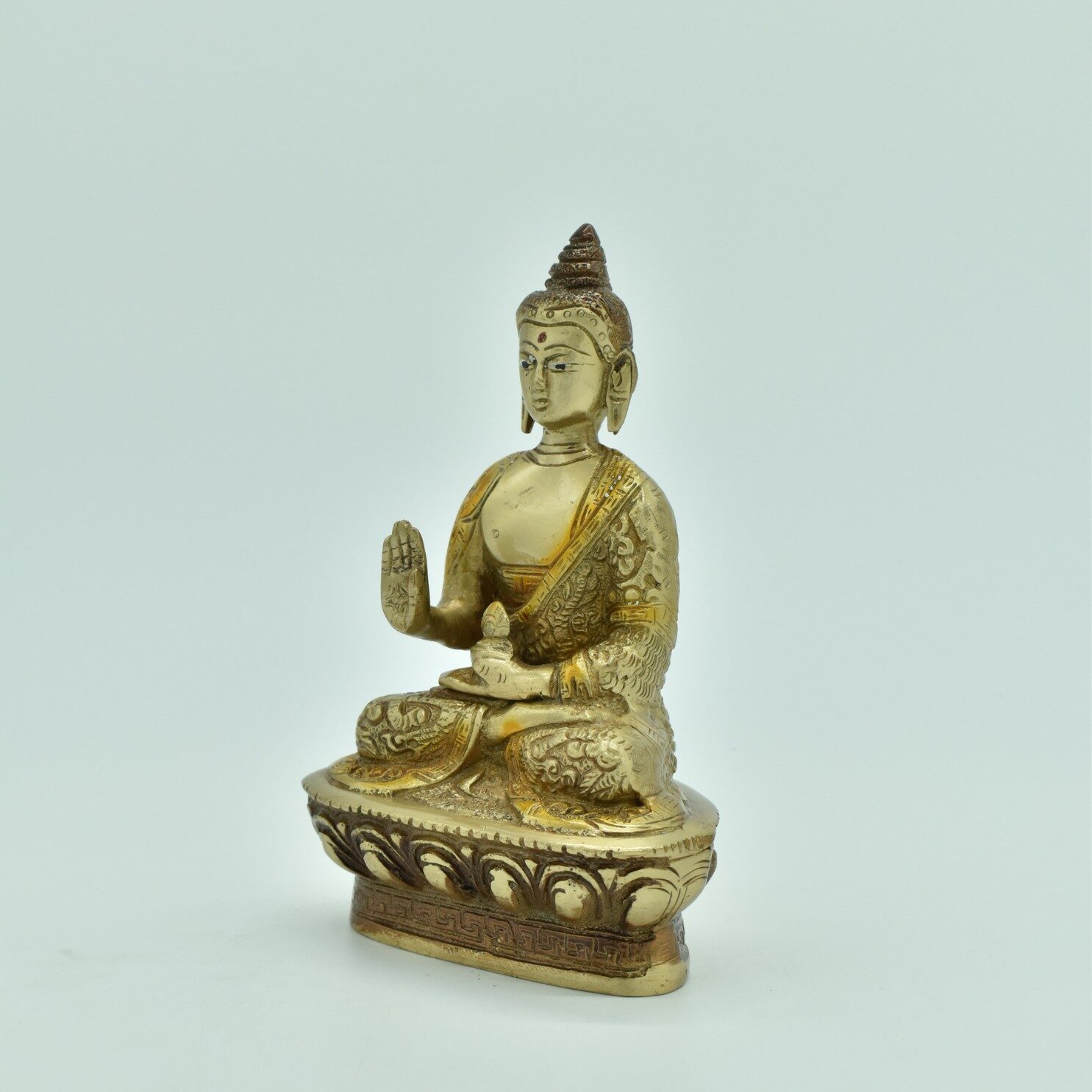 Meditating Buddha Ji Brass Idol | Buddh Ji Metal Statue | Lord Budhha Sculpture | for Home, Office, Puja | Religious Figurines | Decorative Murti Gift Showpiece - Image 3