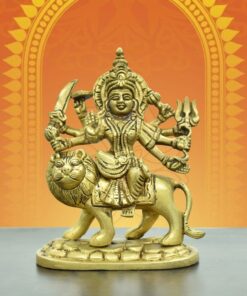 Maa Durga Ji Brass Idol | Durga Ji Metal Statue | Goddess Durga Sculpture | for Home, Office, Puja | Religious Figurines | Decorative Murti Gift Showpiece