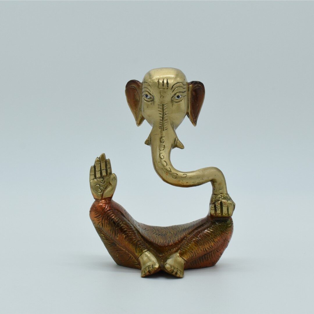 Vibrant Artistic Ganesha Figurine -Copper - Image 2