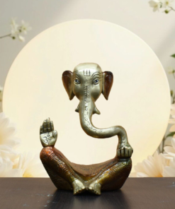 Vibrant Artistic Ganesha Figurine -Copper