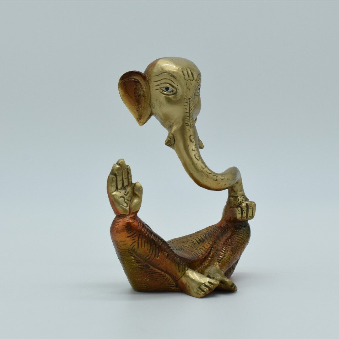 Vibrant Artistic Ganesha Figurine -Copper - Image 3