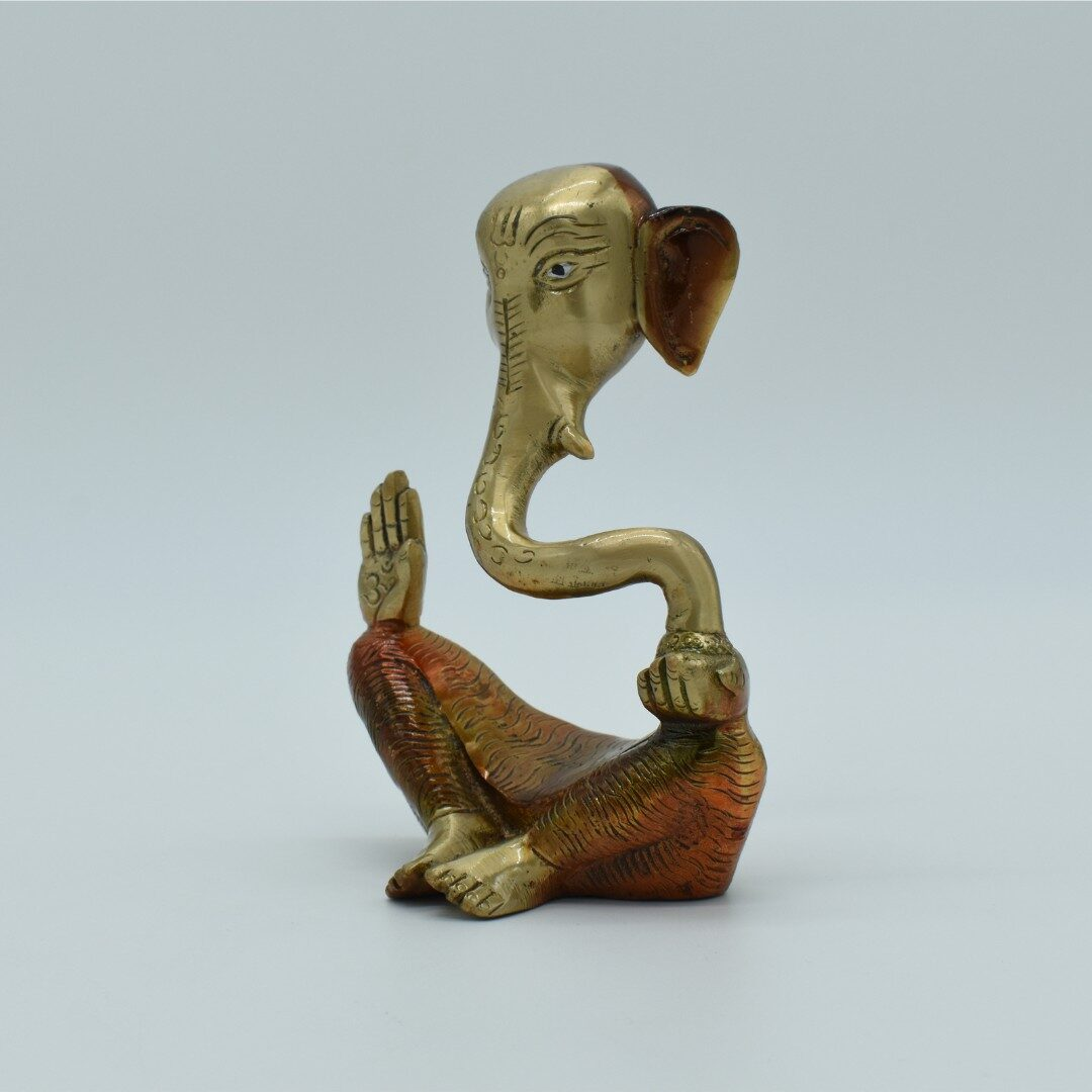 Vibrant Artistic Ganesha Figurine -Copper - Image 4
