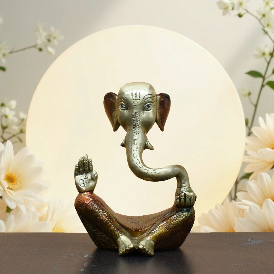 Vibrant Artistic Ganesha Figurine -Copper