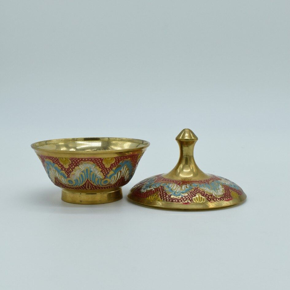 Vibrant Harmony Brass Vessel - Image 2