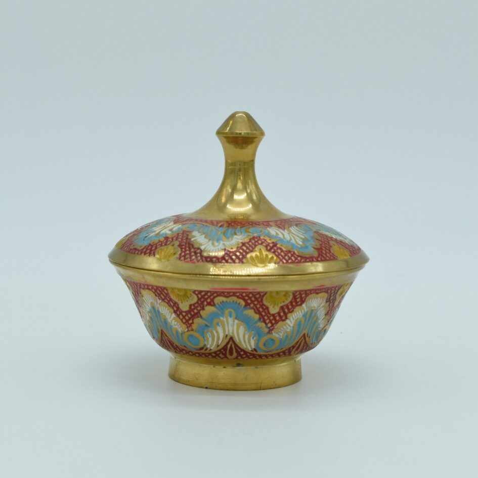 Vibrant Harmony Brass Vessel - Image 3