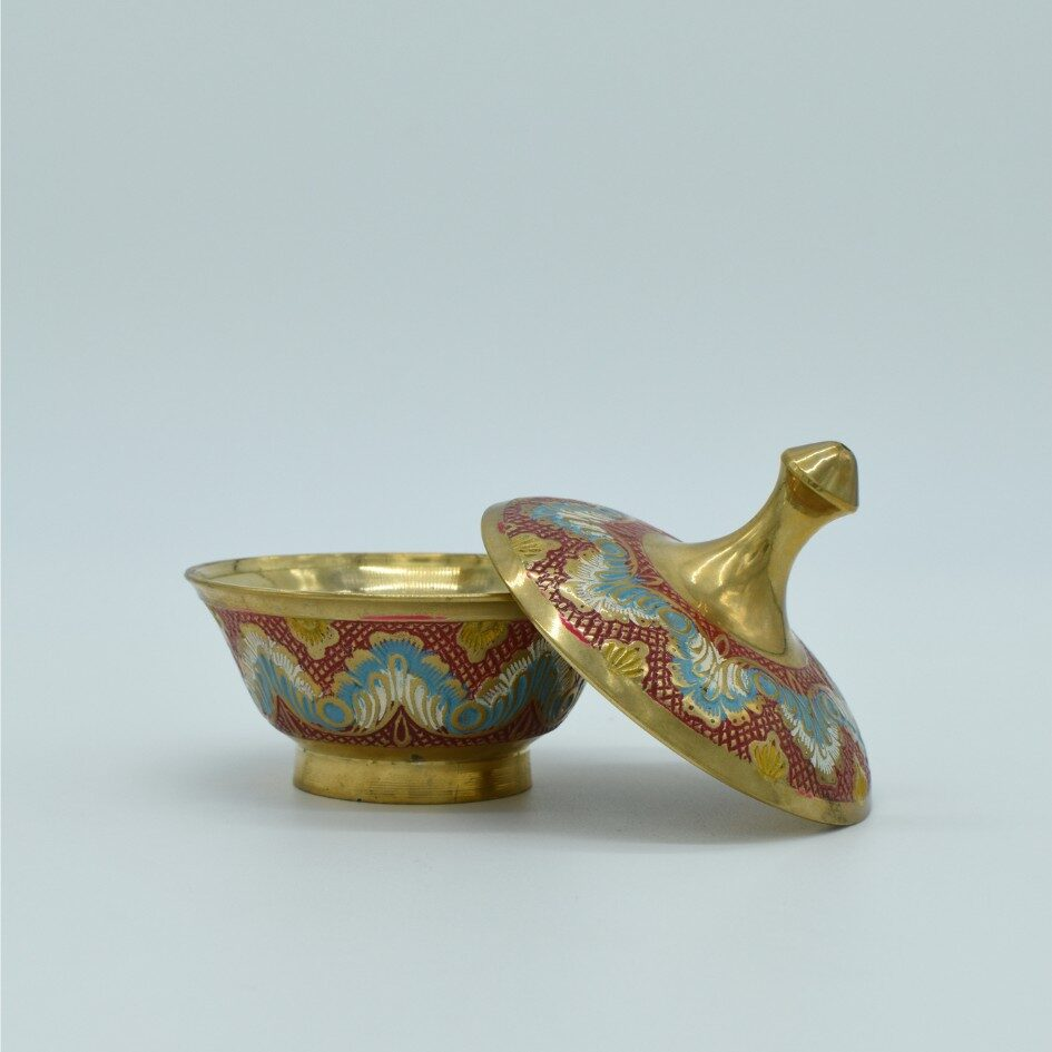 Vibrant Harmony Brass Vessel - Image 4