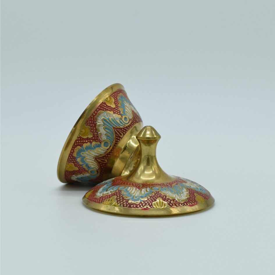 Vibrant Harmony Brass Vessel - Image 5
