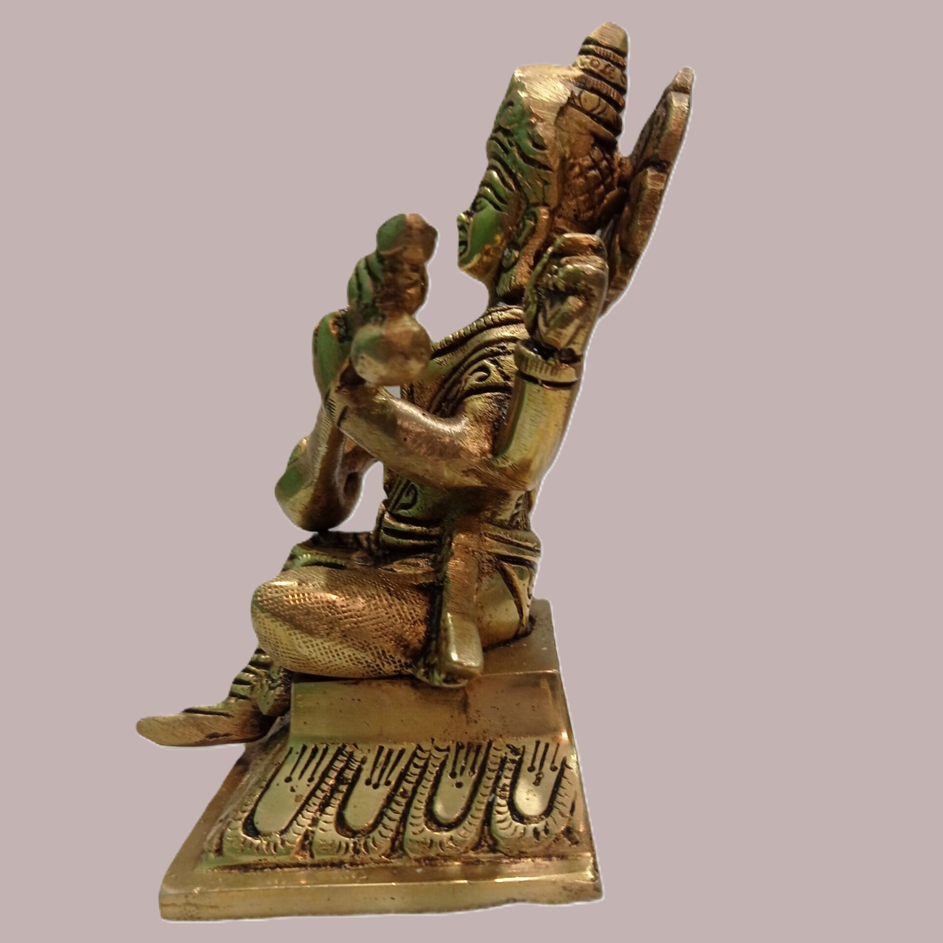 Timeless Saraswati Brass Figurine - Image 5