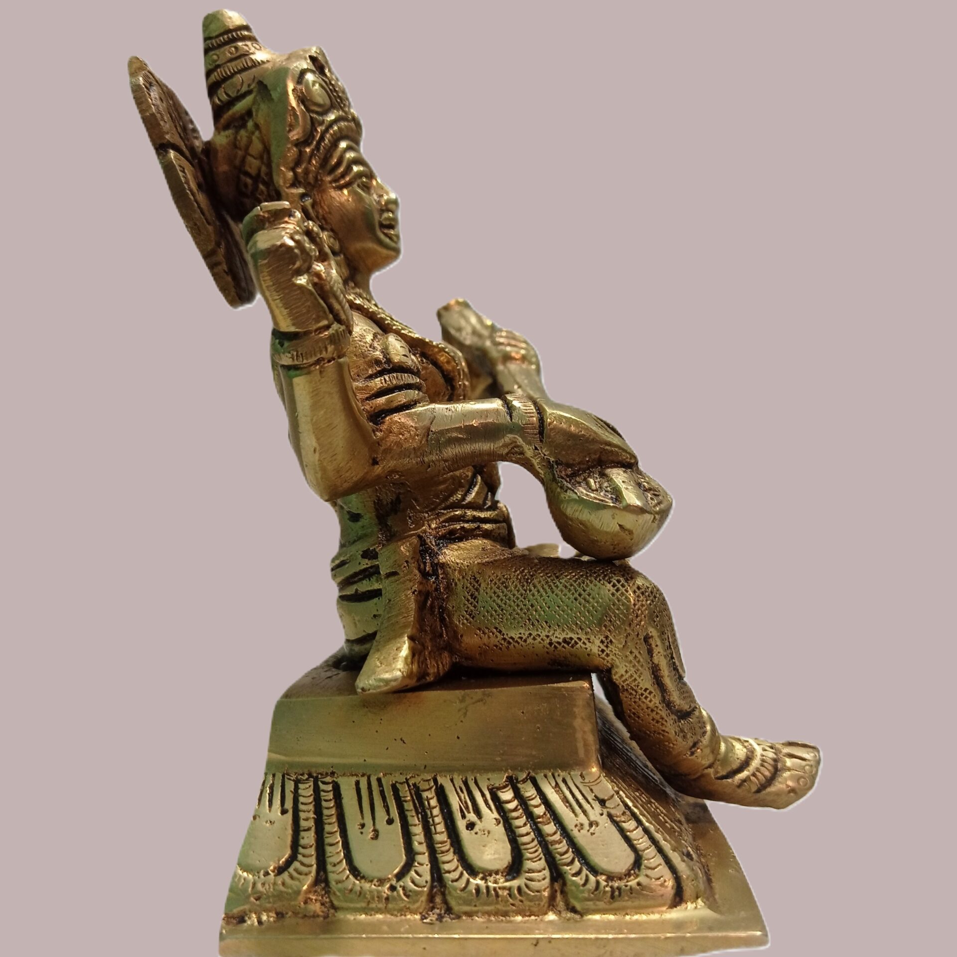 Timeless Saraswati Brass Figurine - Image 6