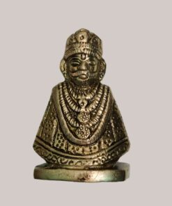 Brass Khatu Shyam Ji Idol | Copper Finish Khatu Shyam Statue | Khatu Ji Sculpture | for Home, Office, Puja | Religious Figurines | Decorative Murti | Gift Showpiece