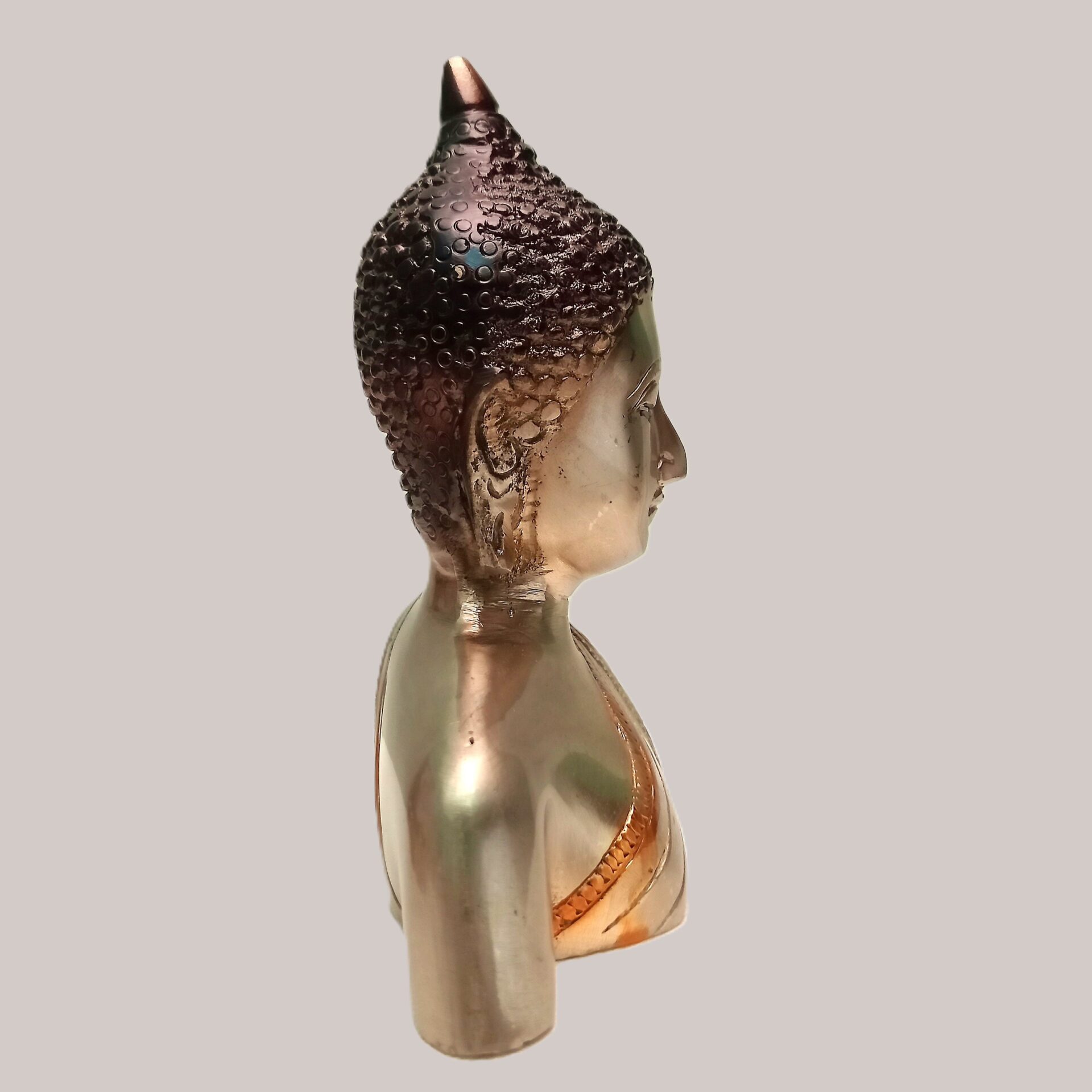 Buddha Ji Bust Idol | Metal Statue | Lord Budhha Sculpture | for Home, Office, Puja | Religious Figurines | Decorative Murti Gift Showpiece - Image 3