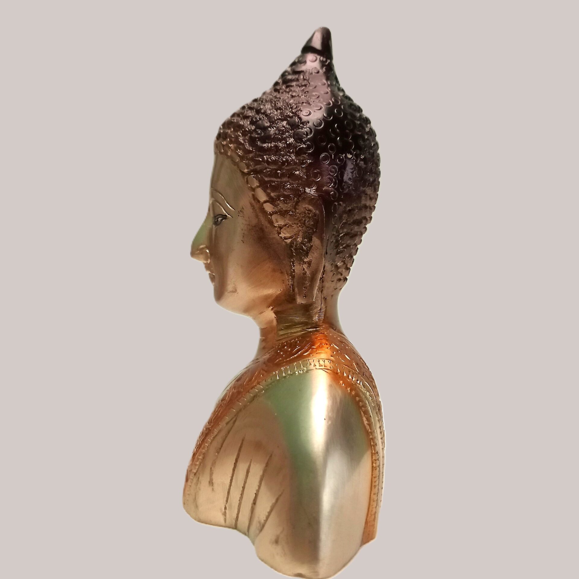 Buddha Ji Bust Idol | Metal Statue | Lord Budhha Sculpture | for Home, Office, Puja | Religious Figurines | Decorative Murti Gift Showpiece - Image 5