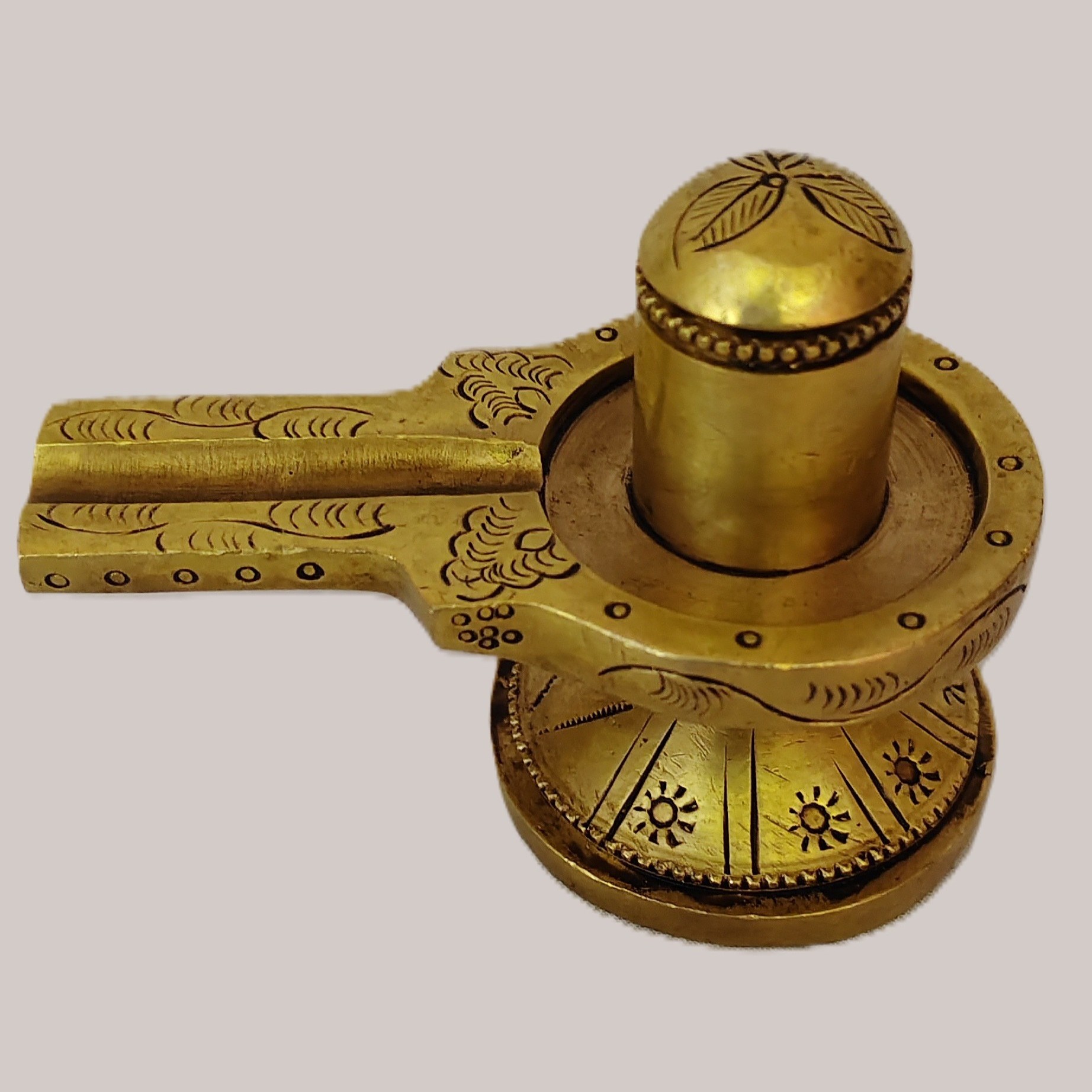 Handcrafted Brass Shivling with Yoni Base | Vastu Shivalinga Murti for Home Temple, Abhishek, Mahashivratri Puja, Protection & Spiritual Energy Decor - Image 2
