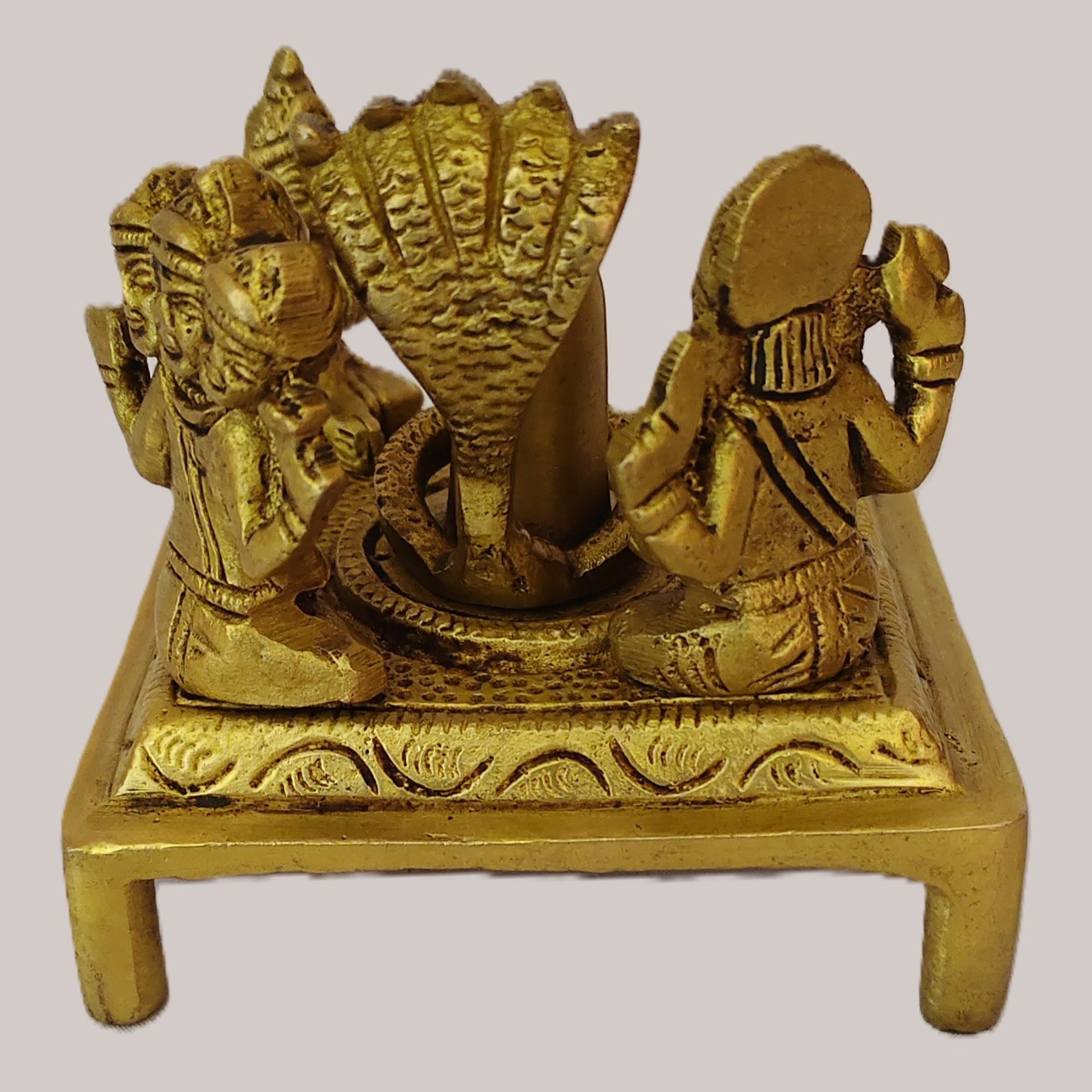 Handcrafted Small Brass Shiv Parivar Idol with Shivling, Ganesha, Parvati, Kartikeya & Nandi | Vastu Shiv Family Murti for Home Temple & Mahashivratri - Image 4