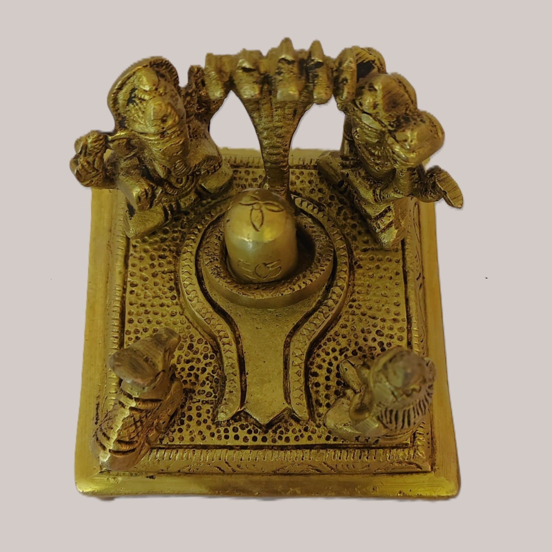 Handcrafted Small Brass Shiv Parivar Idol with Shivling, Ganesha, Parvati, Kartikeya & Nandi | Vastu Shiv Family Murti for Home Temple & Mahashivratri - Image 6