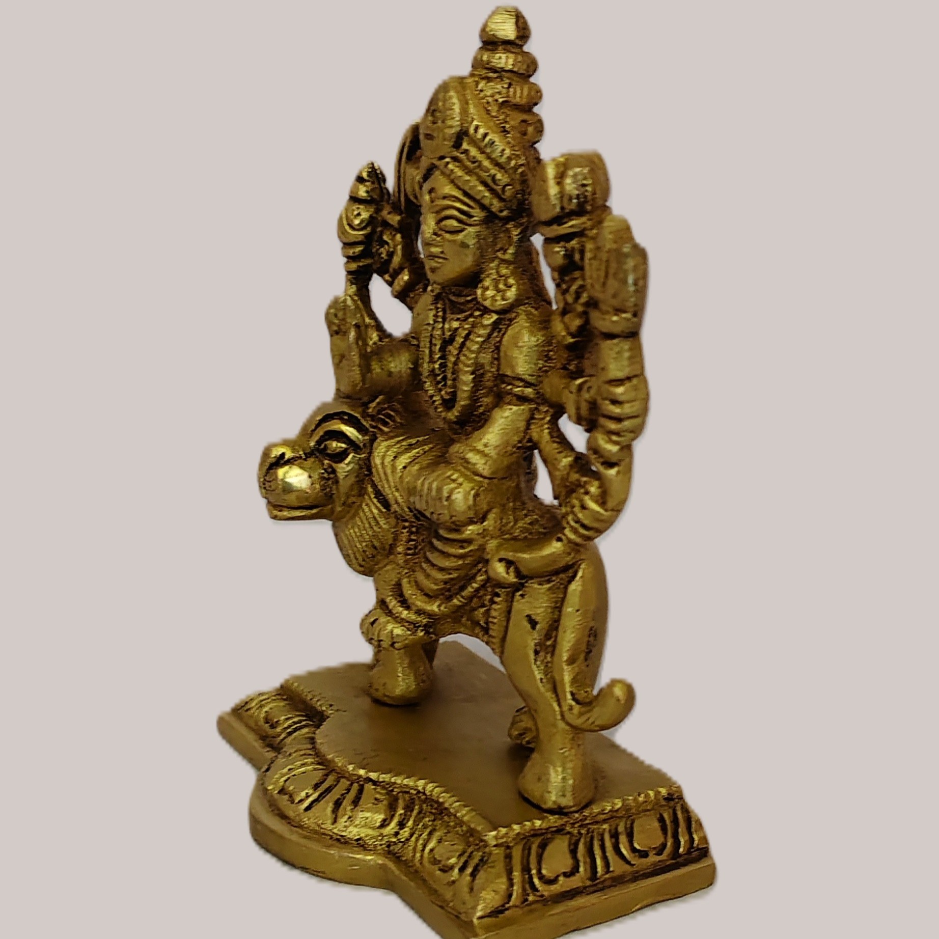 Handcrafted Brass Durga Maa Idol on Lion | Vastu Mahishasuramardini Ashtabhuja Devi Statue for Protection, Strength, Home Temple, Navratri Puja & Shakti Worship - Image 4
