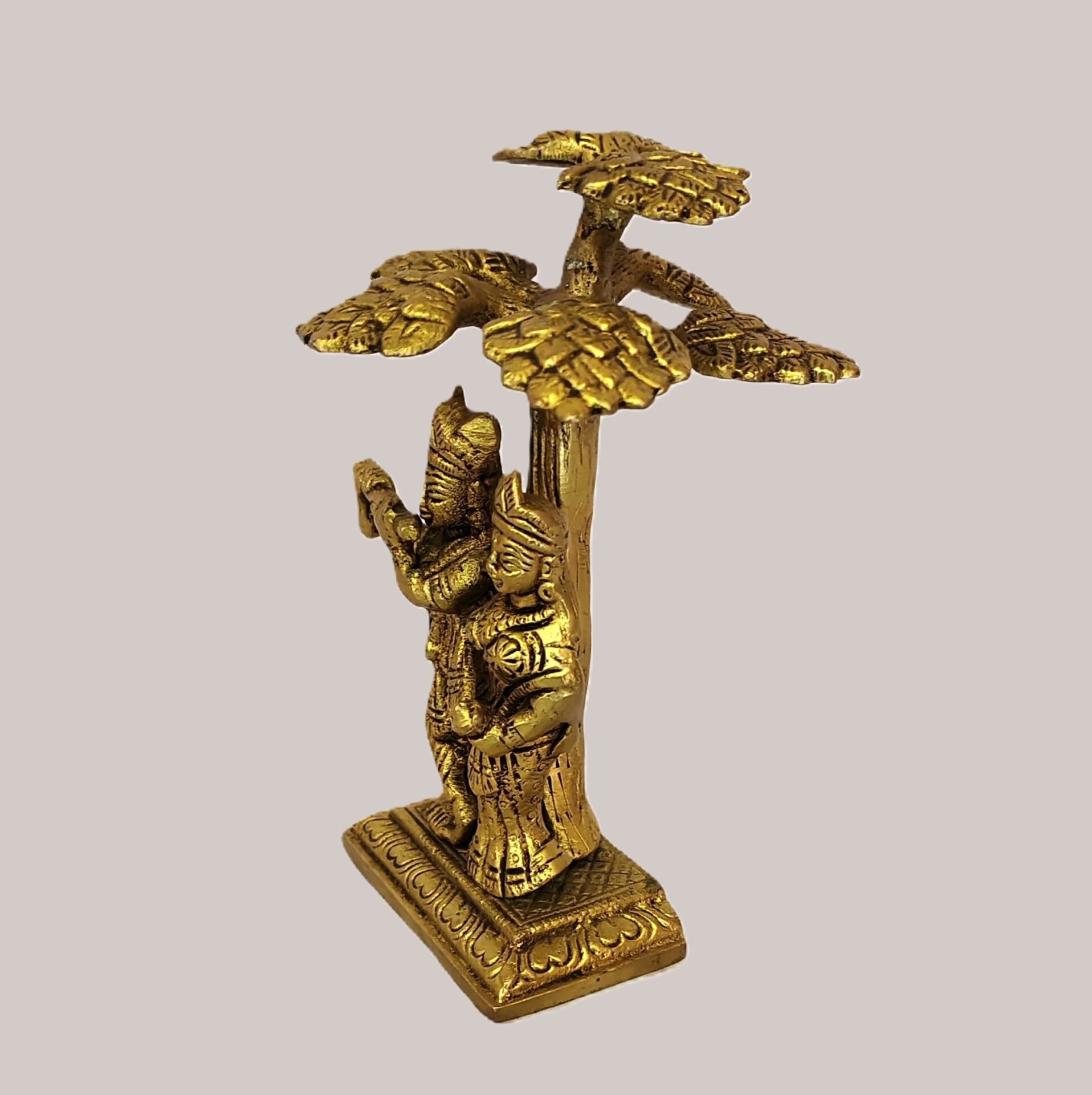 Handcrafted Brass Radha Krishna Idol Under Kadamba Tree | Vastu Divine Love Couple Statue for Home Temple, Relationship Harmony, Marriage Blessings & Wedding Gifting - Image 6