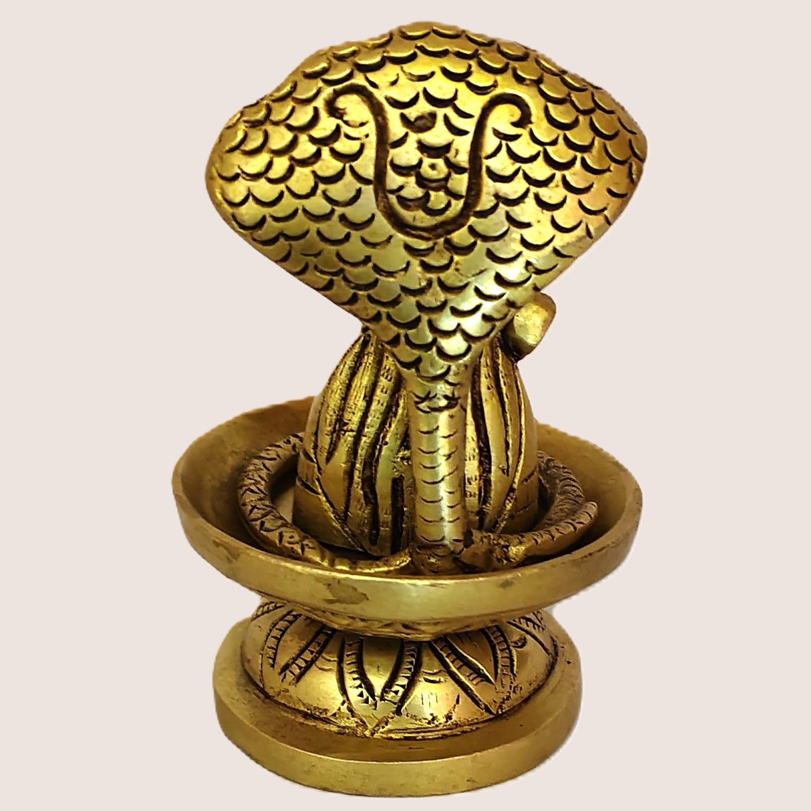 Brass Shivling with Sheshnag & Nandi | Abhishek Jal Dhara Shivling | Handmade Hindu God Idol for Pooja, Home Temple, Office Décor & Spiritual Gift - Image 4