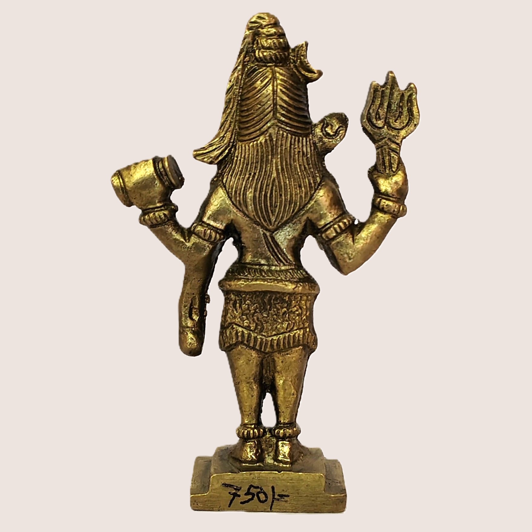 Shiv Ji Standing with Trishul Brass Idol | Shiv Ji Metal Statue | Bholenath Sculpture | for Home, Office, Puja | Religious Figurines | Decorative Murti Gift Showpiece - Image 4