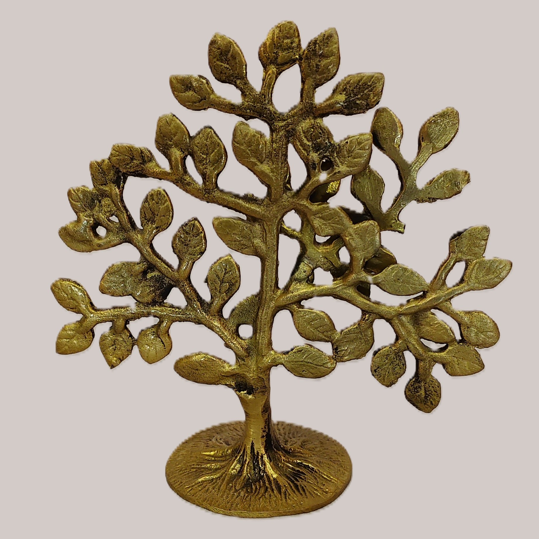 Handcrafted Brass Kalpavriksha Wish Fulfilling Tree Showpiece | Vastu Tree of Life Idol for Growth, Abundance, Positive Energy, Home Decor & Feng Shui Gifting - Image 3