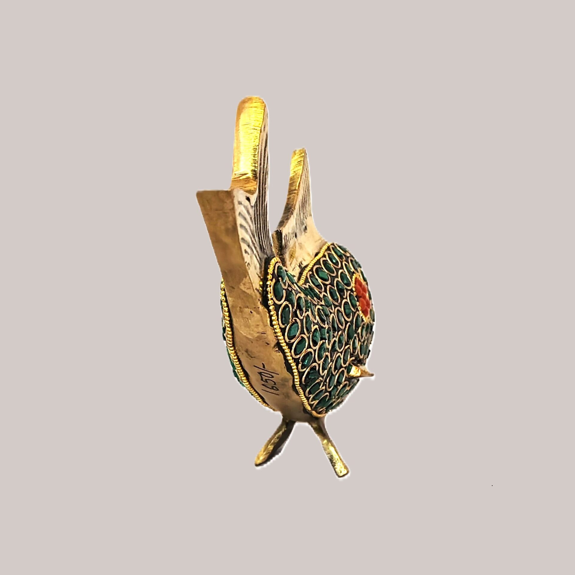 Pure Brass Fish Showpiece with Stone Work – Handcrafted Miniature Fish Figurine for Home Décor, Vastu Decoration, Office Table, Gift Item - Image 4