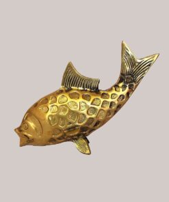 Pure Brass Fish Showpiece – Handcrafted Miniature Fish Figurine for Home Décor, Vastu Decoration, Office Table, Gift Item