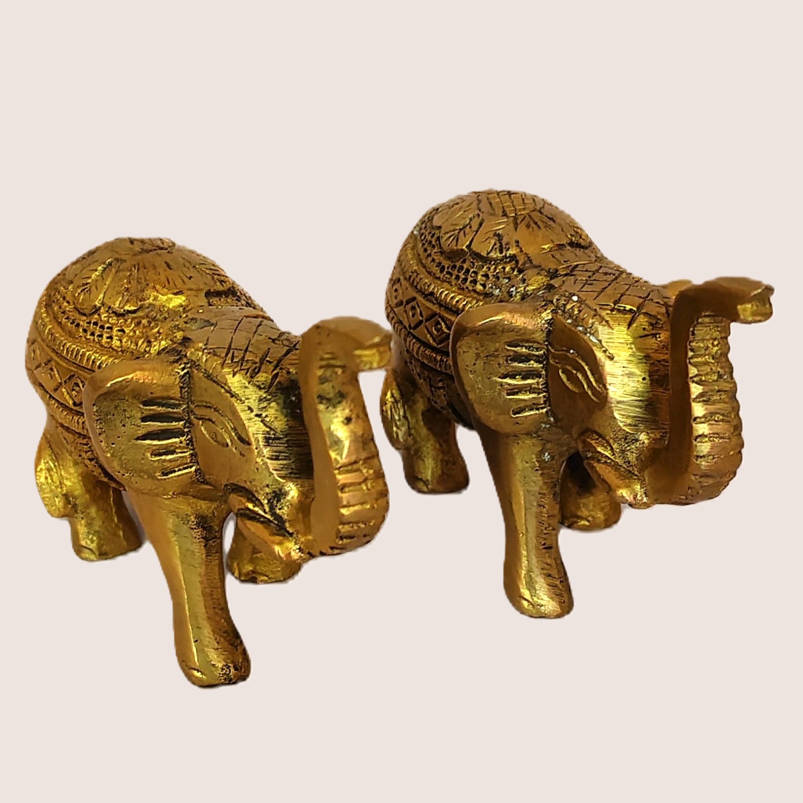 Decorative Elephant Brass Idol | Elephant Trunk Up Statue | Elephant Sculpture for Home Decor, Office, Puja | Animal Figurines | Decorative Murti Brass Gift Showpiece - Image 2
