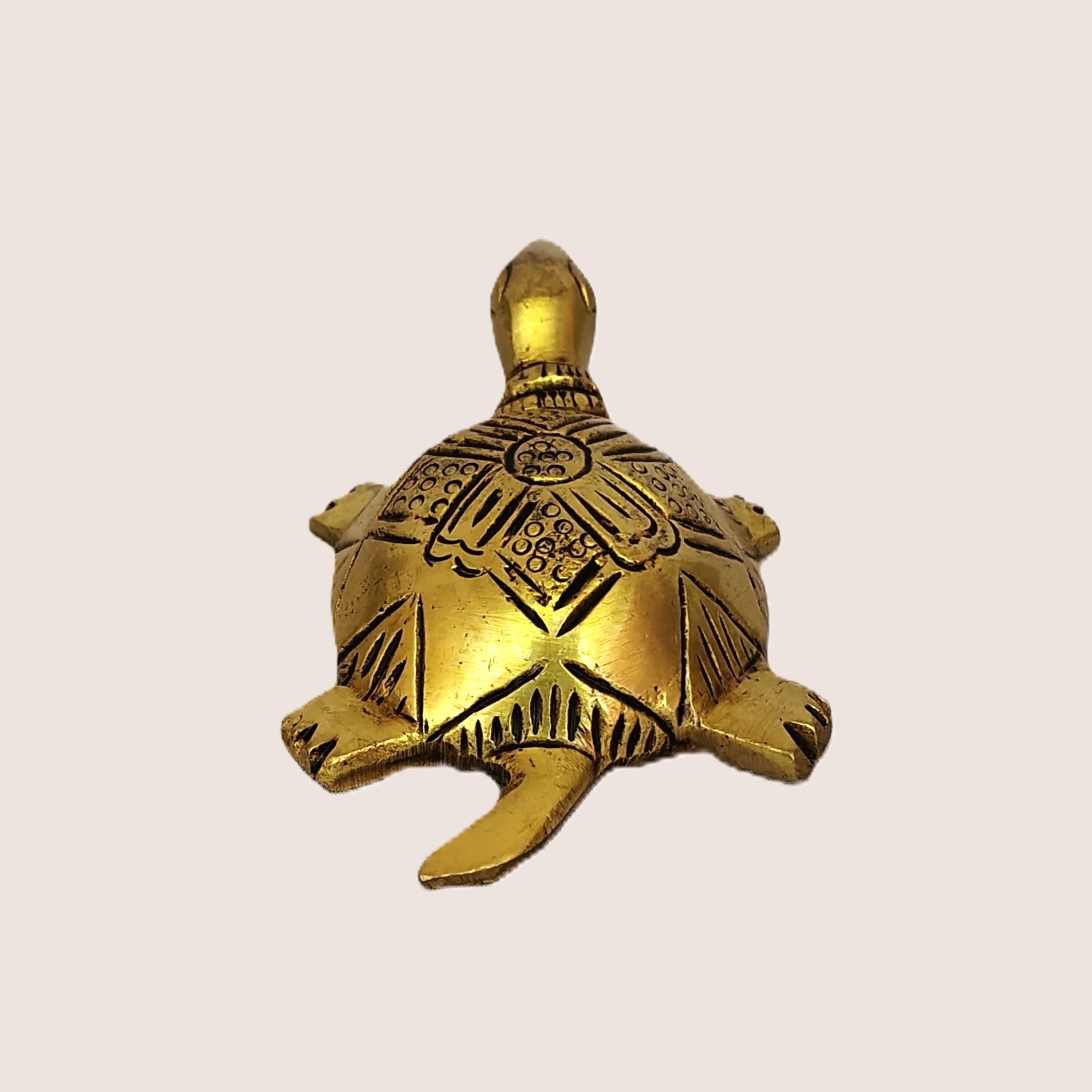 Handcrafted Brass Tortoise Figurine with Engraved Floral Shell | Vastu Feng Shui Good Luck Kachua Statue for Home, Office, Pooja Decor & Auspicious Gifting - Image 5